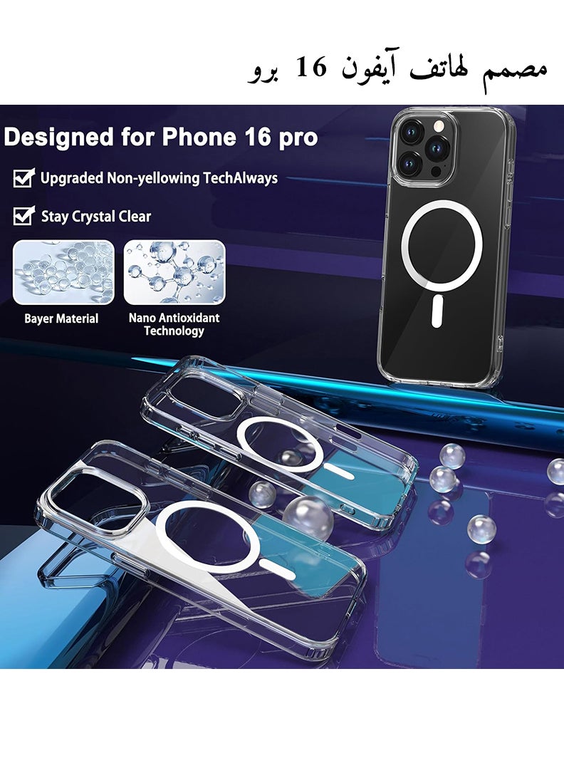 Theodor - iPhone 16 Pro Magsafe Magnetic Case for iPhone Compatible with Wireless Charging, Shockproof Phone Bumper Cover - Aquarius - Image 1
