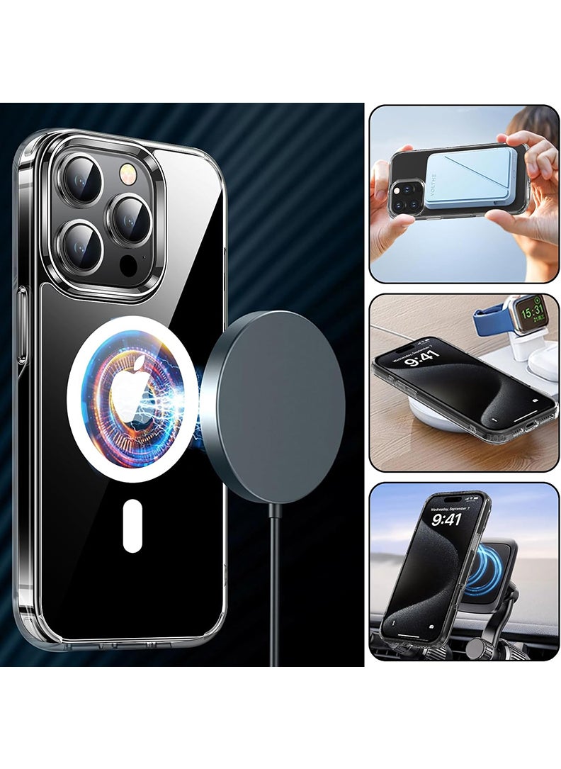 Theodor - iPhone 16 Pro Magsafe Magnetic Case for iPhone Compatible with Wireless Charging, Shockproof Phone Bumper Cover - Aquarius - Image 1