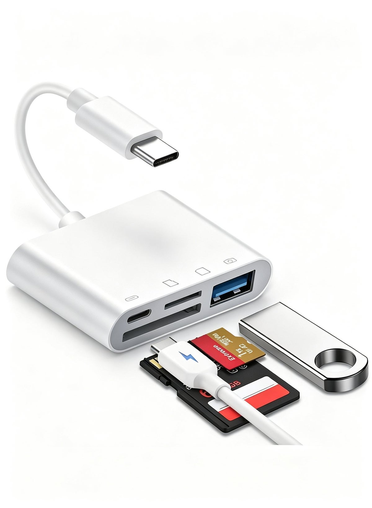 ميفيدو Mivido 4-in-1 Usb type-c Otg Memory Card Reader usbc