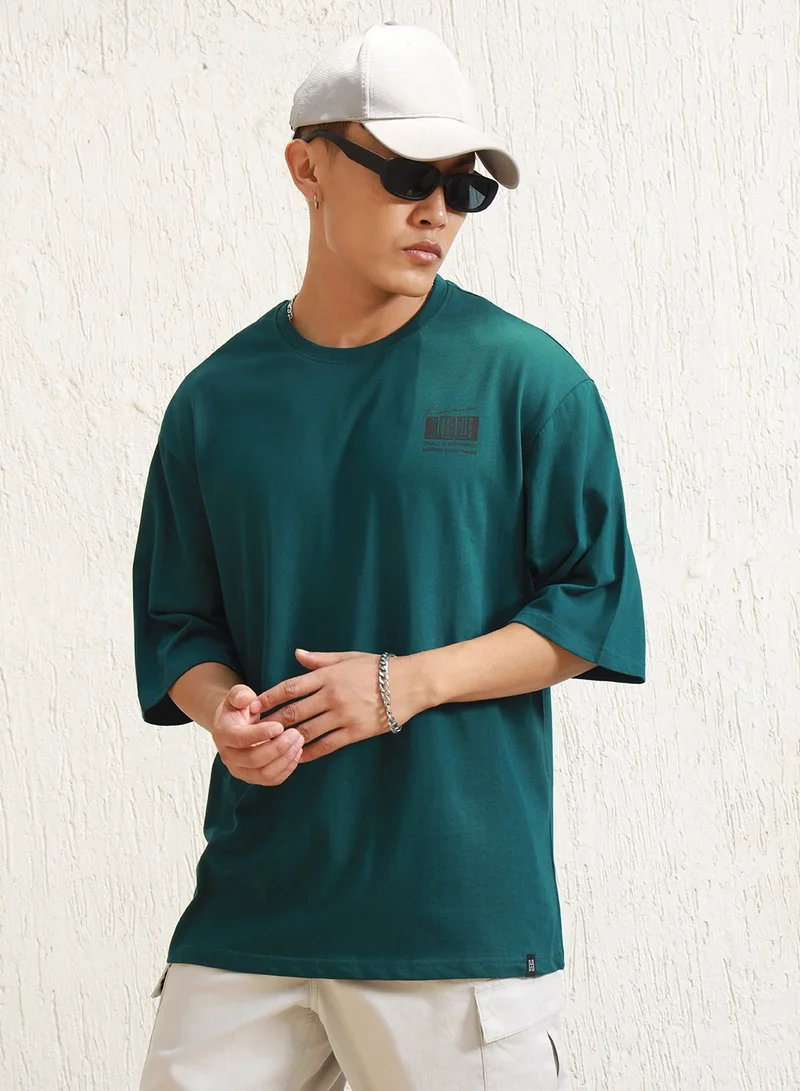 Hubberholme Oversized Graphic T-Shirt for Men