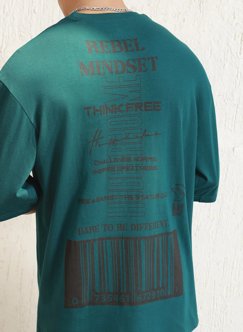 Hubberholme Oversized Graphic T-Shirt for Men