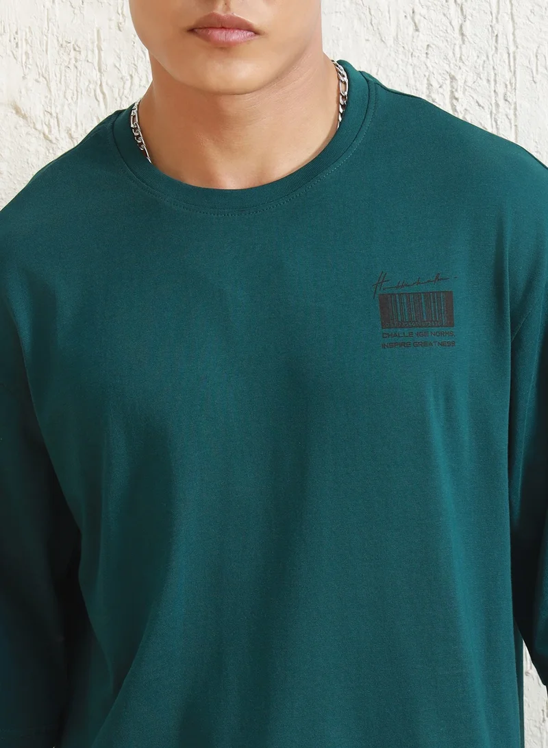 Hubberholme Oversized Graphic T-Shirt for Men