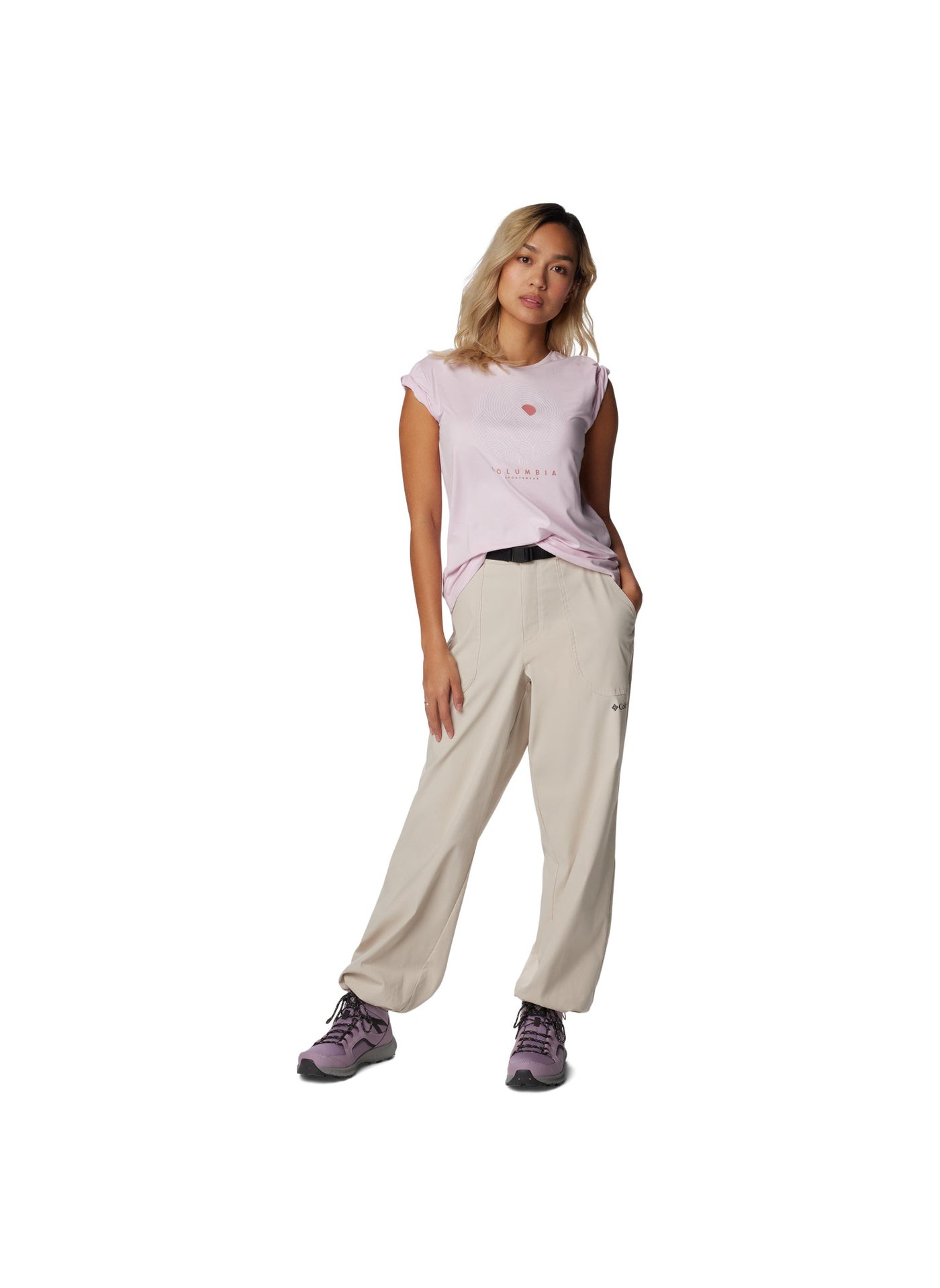 T-shirt à Manches Courtes Columbia Sloan Ridge Graphic Pour Femme - Lot De 1 - Technologie Omni-Wick - Polyester Recyclé - 2