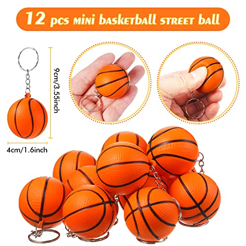 Jerify 42 Pcs Basketball Party Supplies Birthday Gifts Include 24 Basketball Silicone Wristbands 12 Orange Keychains 6 Drawstring Bags for Men Women Sport Gym Travel Carnival Rewards - Image 4