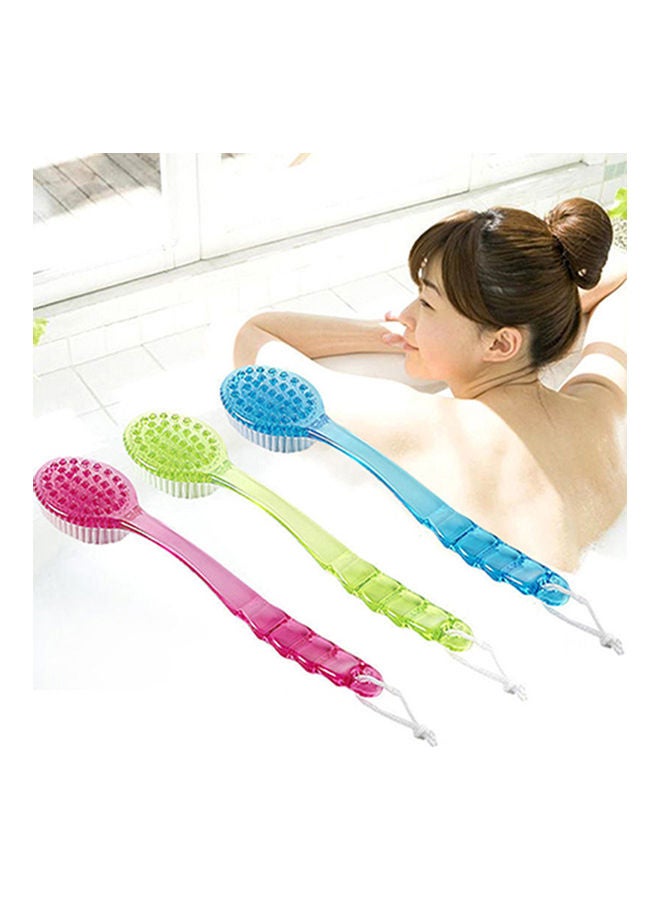 Loquat Long Handled Body Bath Shower Back Brush Scrubber Massager Skin Cleaning Tool Green 20*10*20cm - Image 3
