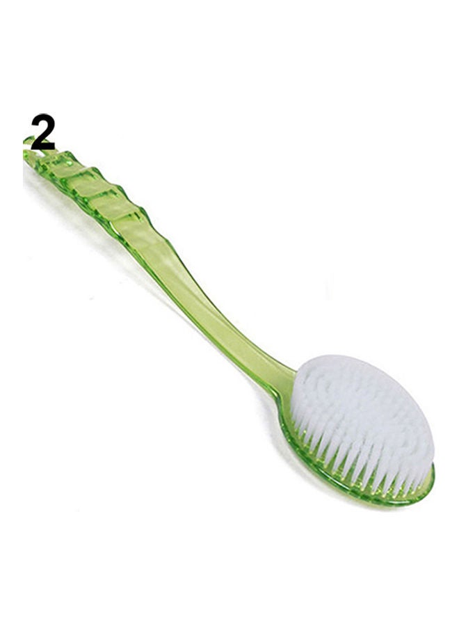 Loquat Long Handled Body Bath Shower Back Brush Scrubber Massager Skin Cleaning Tool Green 20*10*20cm - Image 1