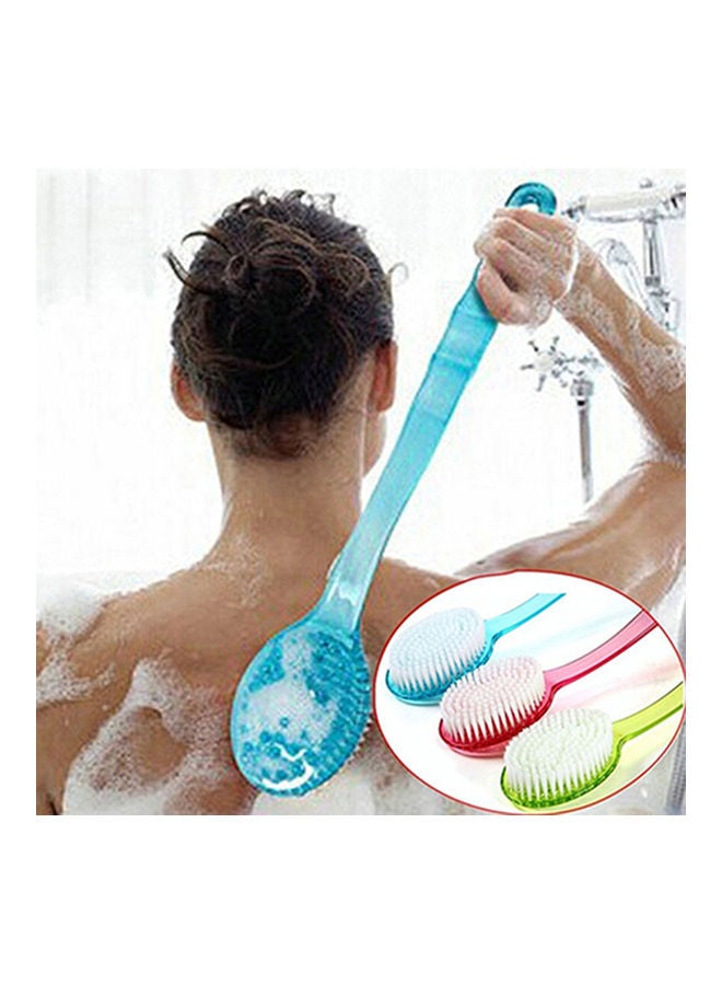 Loquat Long Handled Body Bath Shower Back Brush Scrubber Massager Skin Cleaning Tool Green 20*10*20cm - Image 2