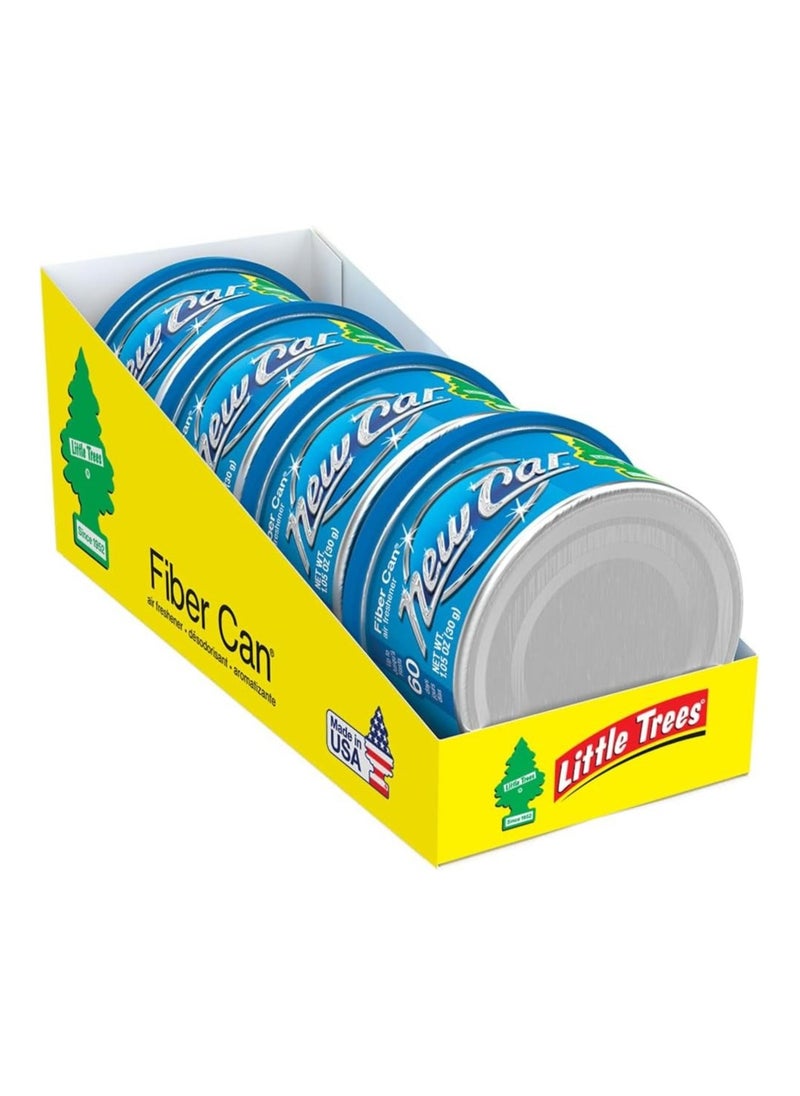 Little Trees LITTLE TREES UFC-17889-24 Car Air Freshener | Fiber Can Provides a Long-Lasting Scent for Auto or Home | Adjustable Lid for Desired Strength | New Car Scent, 4-Pack  - Image 5