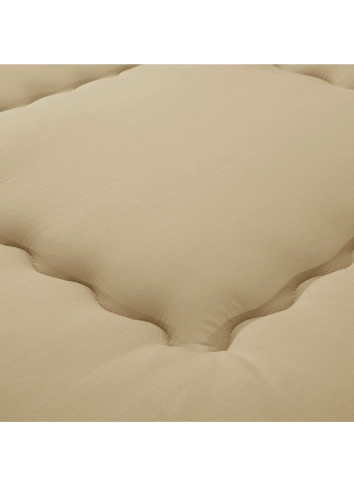 سمارت هوم مرتبة أرضية قابلة للطي بثلاث طبقات من البوليستر الناعم 100%  - 90x190 سم | مرتبه مريحة وخفيفة الوزن مثالية للنوم أو الإسترخاء - مطرحة الضيوف والسفر تأتي مع حقيبة متينة وفخمة - القماش الخارجي للمرتبة قطن 100% - Image 4