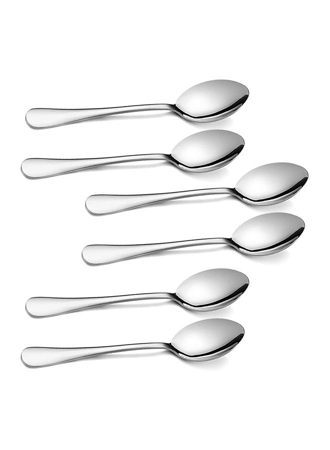 Majestic مجموعة ملاعق عشاء من الفولاذ المقاوم للصدأ ماجستيك، 6 قطع، 20 سم، تشطيب مصقول، متينة، قبضة مريحة، مثالية للاستخدام اليومي، الفنادق، والحفلات - Image 1