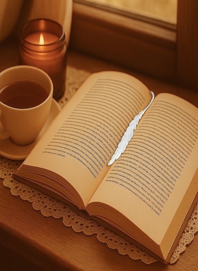 WACANTIC Vintage Metal Feather Bookmark with Golden Winged Charm - Thin Unique Metal Bookmark for Book Lovers - Reading Gifts Book Lovers, Women, Men, Teens on Christmas, Birthday, Valentine’s - Image 4