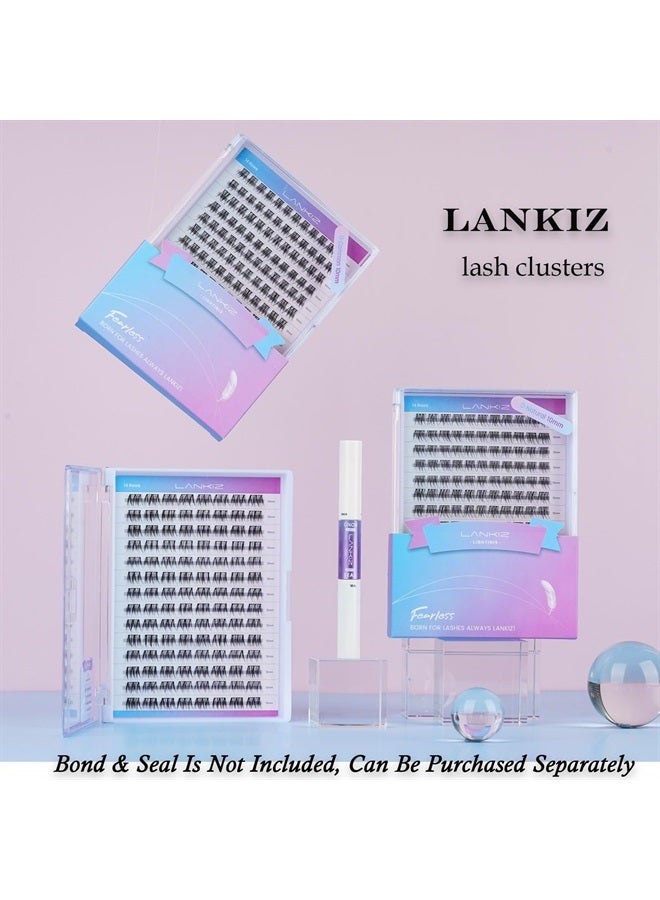 LANKIZ DIY Eyelash Extensions,Individual Lash Extensions Clusters,168 Clusters, Soft and Lightweight 10-16mm Mix Resuale Wide Band Cluster Lashes for Home use (Common D curl) - Image 5