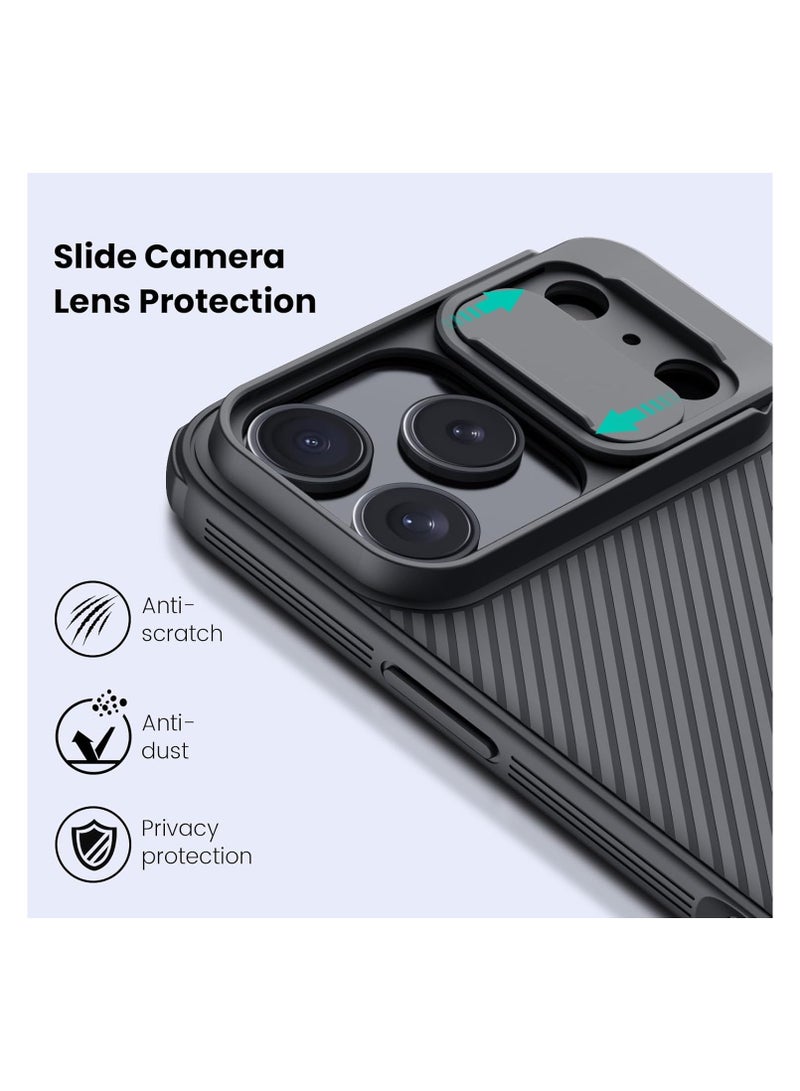 Nillkin CamShield Pro Case for Apple iPhone 17 Pro Max – Protective PC+TPU Hybrid Cover with Sliding Camera Shield, Airbag Corner Defense & Sleek Anti-Fingerprint Finish – Black - Image 3