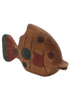Antique Museum Wooden Handmade Plain Fish Statue  - Image 1