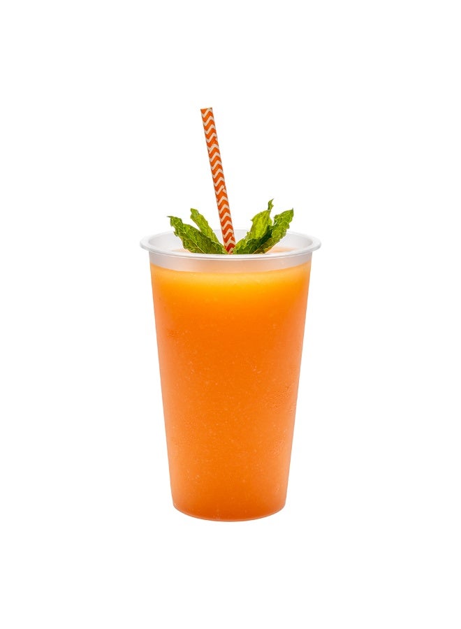 Restaurantware Bev Tek 16 Ounce Frosted Plastic Cups, 100 Disposable Drink Cups - Lids Sold Separately, Serve Hot or Cold Beverages, Clear Plastic Party Cups, For Stadiums or Weddings, - Image 2