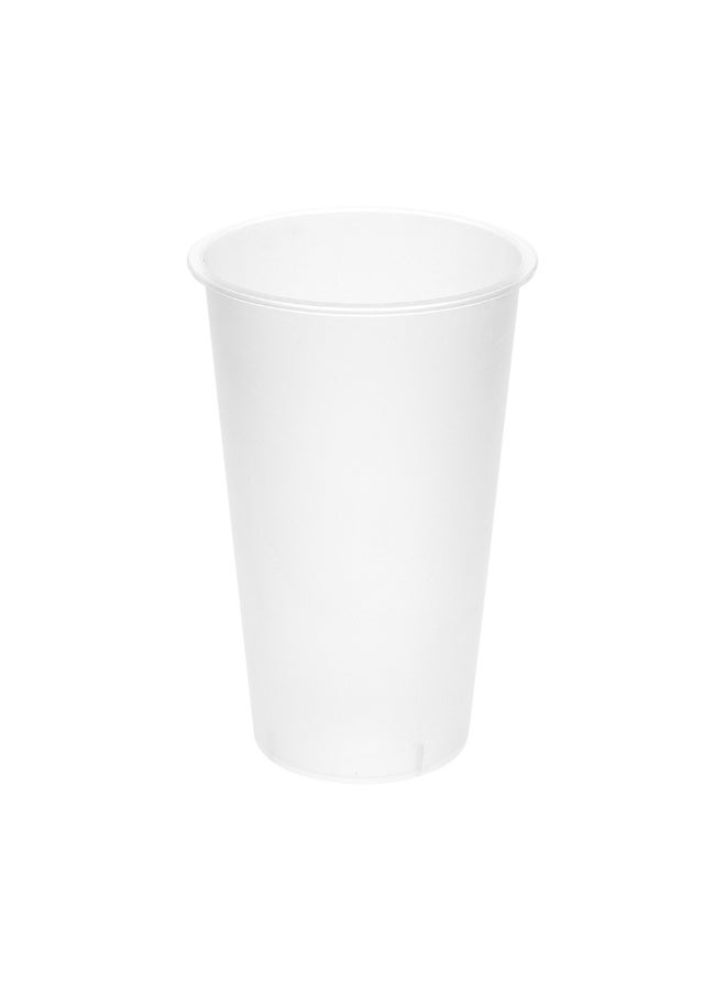 Restaurantware Bev Tek 16 Ounce Frosted Plastic Cups, 100 Disposable Drink Cups - Lids Sold Separately, Serve Hot or Cold Beverages, Clear Plastic Party Cups, For Stadiums or Weddings, - Image 1