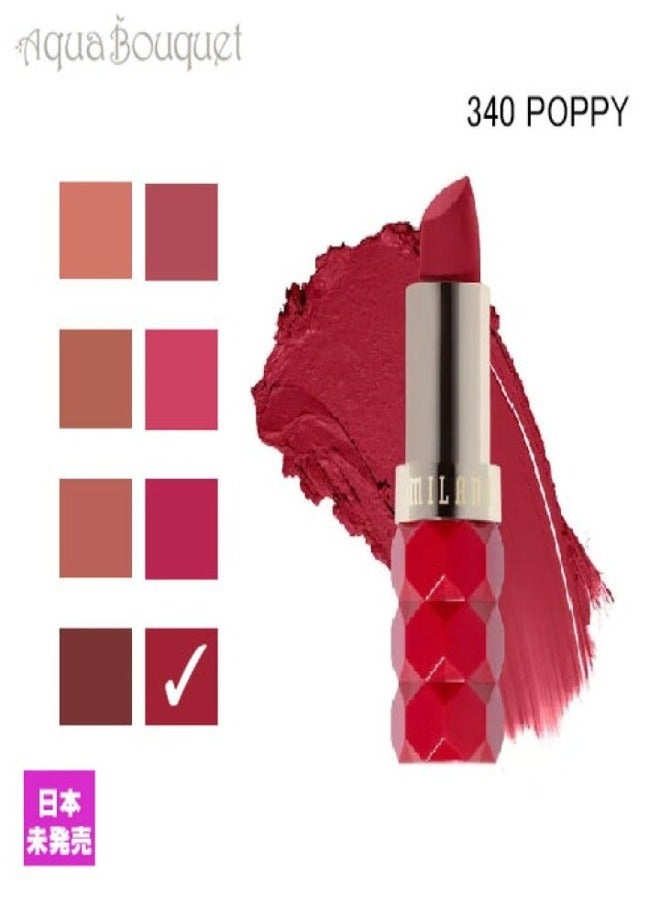 Milani Color Fetish Matte Lipstick - Shade  340 Poppy (4g) | Long-Lasting, Highly Pigmented, Bold Color | Lightweight, Velvet Matte Finish | Comfortable, Full-Coverage Lipstick - Image 5