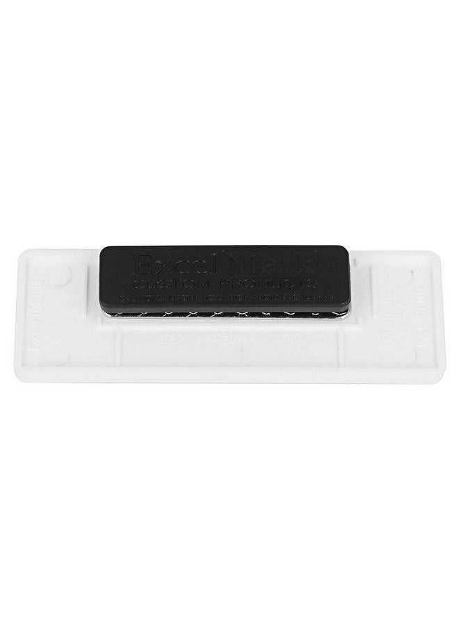 ExcelMark شريط اسم فارغ مع مغناطيس خلفي 1" × 3" (10 عبوة بيضاء)  - Image 3