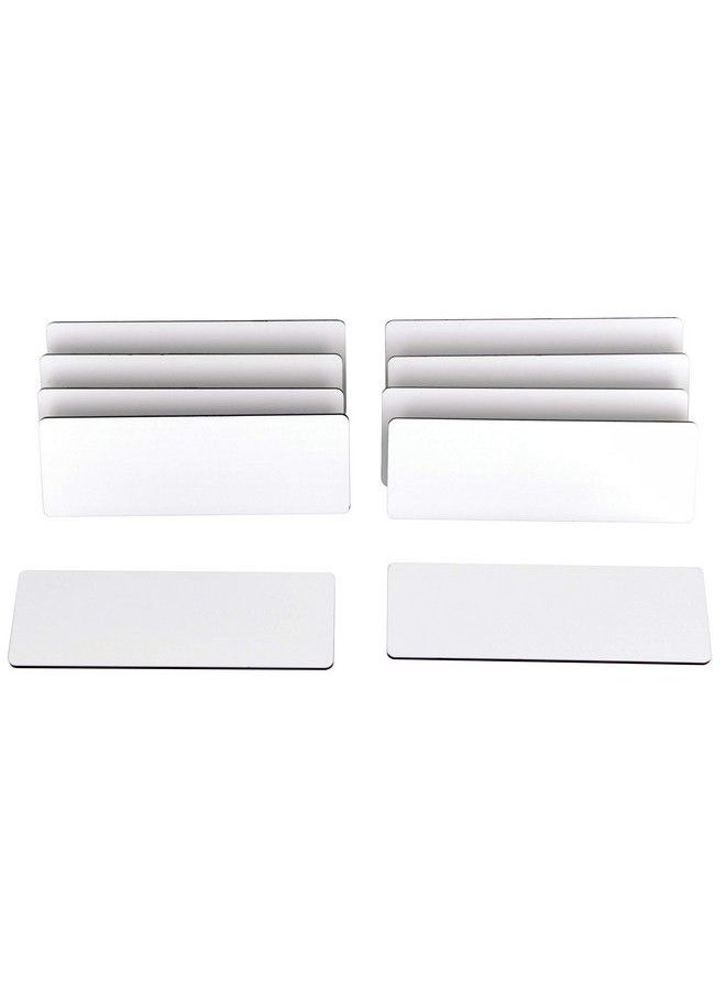 ExcelMark شريط اسم فارغ مع مغناطيس خلفي 1" × 3" (10 عبوة بيضاء)  - Image 1
