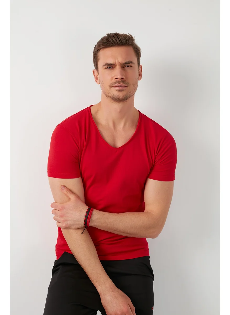 Buratti V-Neck Basic T Shirt Men's T Shirt 5412001