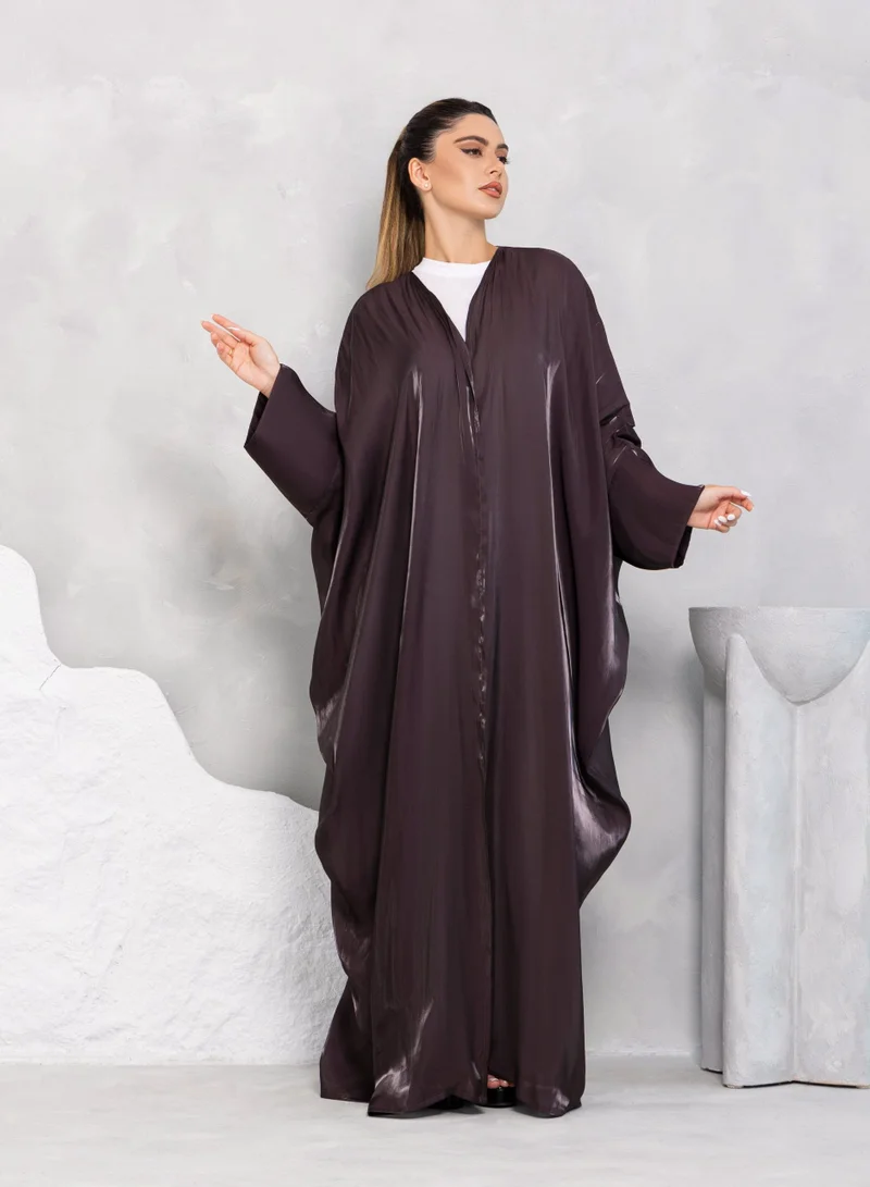 نيكياس عباية بيش أورجانزا وردي سادة