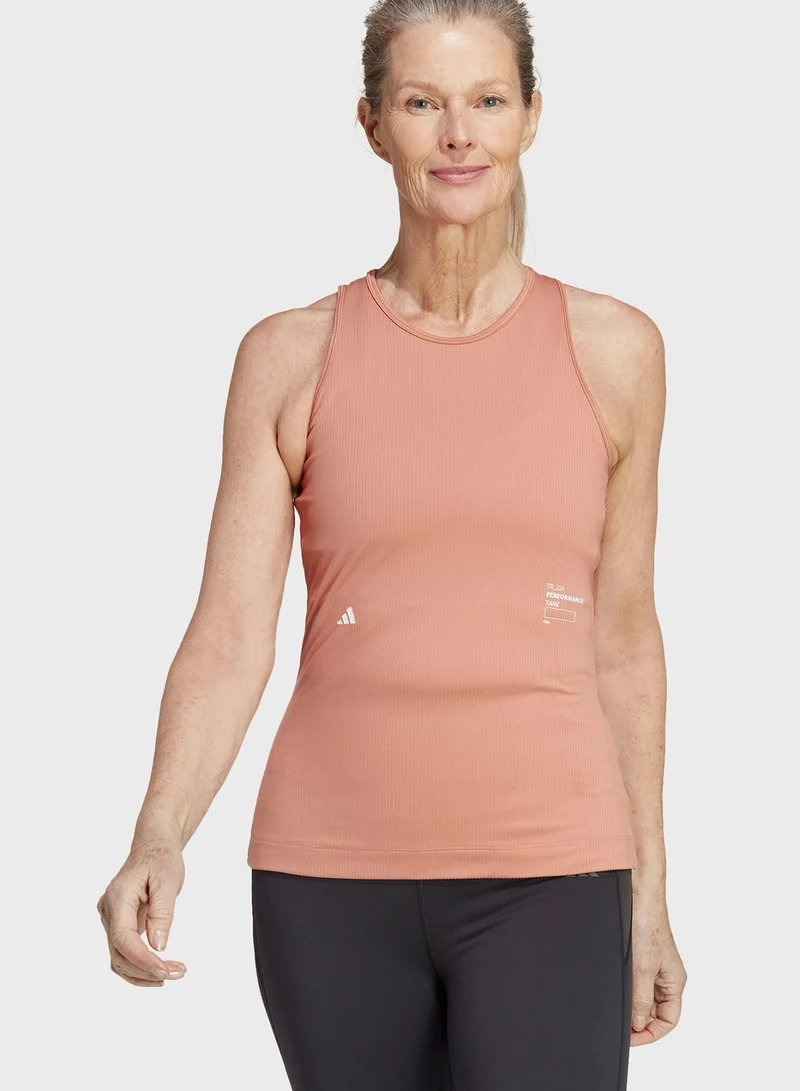 Adidas Training Exercise Snacking Ribbed Tank