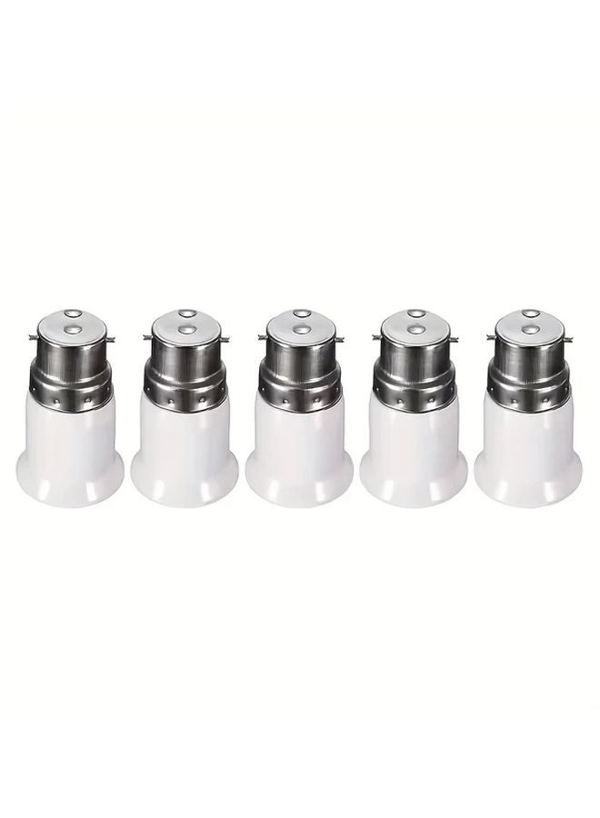 5pcs B22 to E27 Socket Adapter LED Bulb Base Converter Holder - Image 1