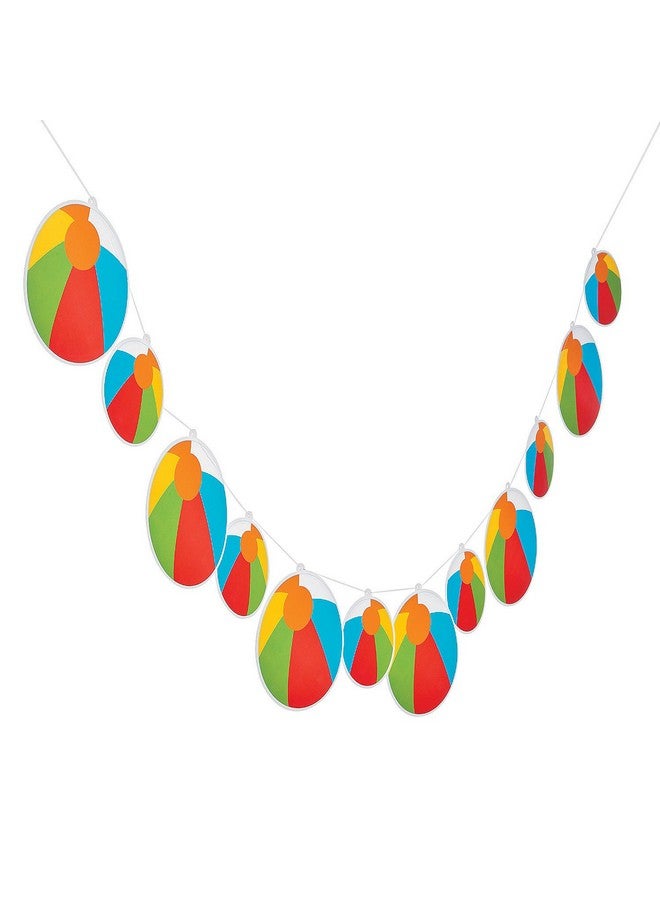 Fun Express Beach Ball Hanging Garland (7 feet long) Birthday and Pool Party Decor