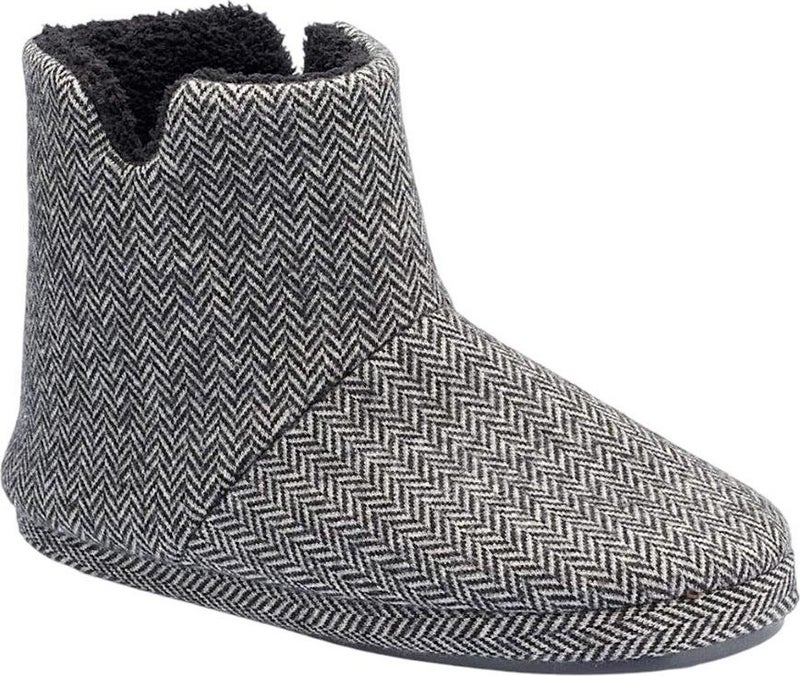 Liger Winter Men's Slipper Home Boots Gray - Black - Image 3
