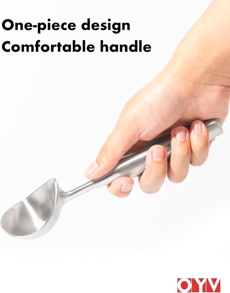 OYV Funny Gifts for Dad, Dad's Ice Cream Shovel Scoop - Stainless Steel Engraved Scoop for Dad, Fathers Day Gifts from Daughter/Son, Heavy Duty Ice Cream Scooper with Dishwasher Safe, Dad Birthday Gift - Image 3