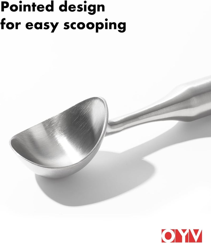 OYV Funny Gifts for Dad, Dad's Ice Cream Shovel Scoop - Stainless Steel Engraved Scoop for Dad, Fathers Day Gifts from Daughter/Son, Heavy Duty Ice Cream Scooper with Dishwasher Safe, Dad Birthday Gift - Image 4