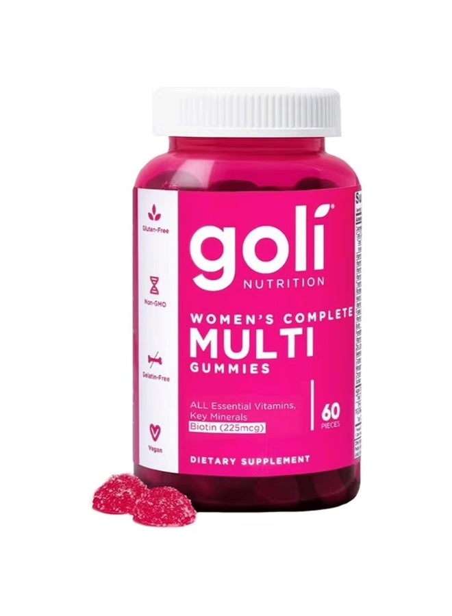 Goli Nutrition Women’s Multivitamin Gummies – 60 Count | All 13 Essential Vitamins & Key Minerals | Vegan, Non-GMO, Gluten-Free - Image 1