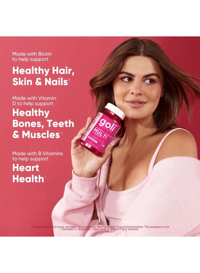 Goli Nutrition Women’s Multivitamin Gummies – 60 Count | All 13 Essential Vitamins & Key Minerals | Vegan, Non-GMO, Gluten-Free - Image 3