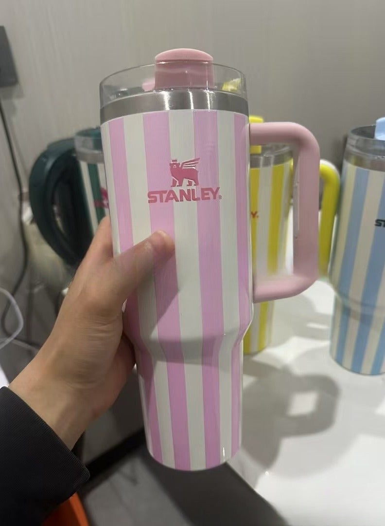 Stanley THE QUENCHER H2.0 FLOWSTATE TUMBLER 40 OZ Peach Whip Cabana Gloss - Image 4