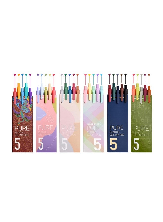 Kaco Pure Colored Gel Pens 30 Pieces Assorted Color Ink 0.5Mm Fine Point Aesthetic Pens For Journaling Cute Stationery School Office Supplies (30 Color Ink Assorted) - Image 1