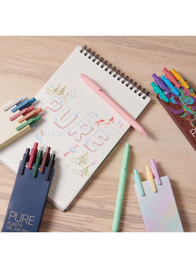 Kaco Pure Colored Gel Pens 30 Pieces Assorted Color Ink 0.5Mm Fine Point Aesthetic Pens For Journaling Cute Stationery School Office Supplies (30 Color Ink Assorted) - Image 4