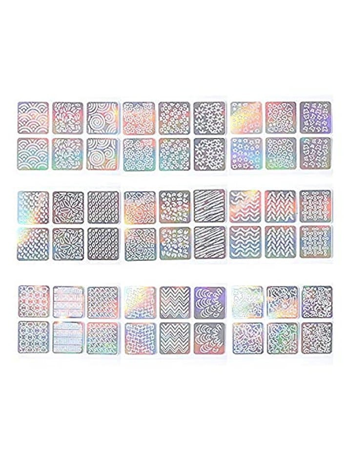 Excefore 24PCS Nail Art Decals Hollowed-Out Nail Art Decals and 3D Nail Art Decals Hollow Nail Paste Stickers Nail Vinyls Stencils Nails Sticke for Nail Art Design - Image 5