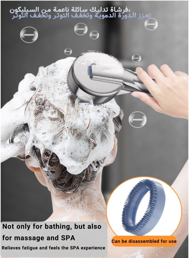 HOMESTAR Shower Head with Handheld, Heads High Pressure, Filtered Hose, Bracket, and 3 Cotton Filters - Image 2