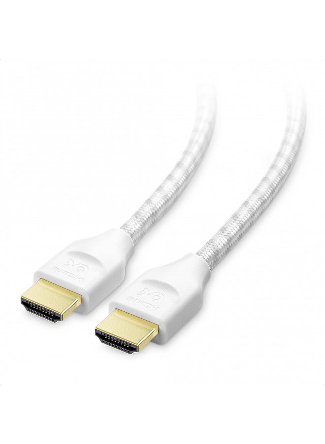 Cable Matters [Ultra High Speed HDMI Certified] Braided 48Gbps 8K HDMI Cable 3.3 ft / 1m with 8K@60Hz, 4K @240Hz and HDR Support for PS5, Xbox Series X/S, RTX3080 / 3090, Apple TV and More in White - Image 1