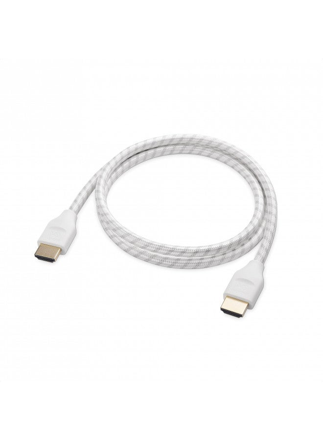 Cable Matters [Ultra High Speed HDMI Certified] Braided 48Gbps 8K HDMI Cable 3.3 ft / 1m with 8K@60Hz, 4K @240Hz and HDR Support for PS5, Xbox Series X/S, RTX3080 / 3090, Apple TV and More in White - Image 2