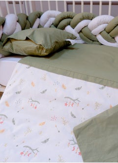 FUN MOMENT Baby Bed Braided Bassinet with Quilt, Pillow and Sheet  - Image 3