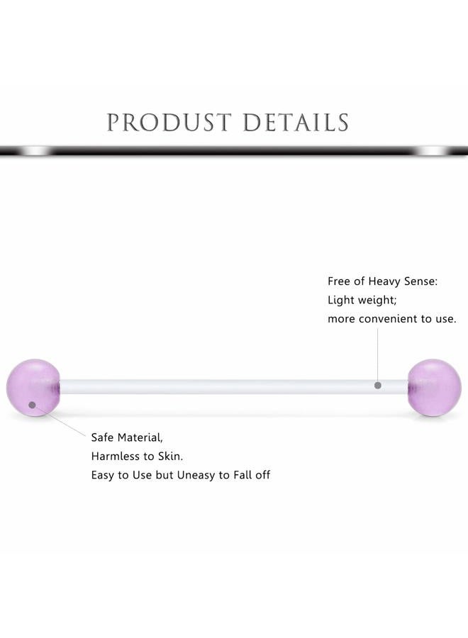 Hoeudjo Clear Cartilage Earring 16G 14G Piercing Retainers 24Pcs Flexible Acrylic Helix Hoop Bioflex Nose Lip Stud Eyebrow Tragus Septum Horseshoe Rings Body Jewelry for Work - Image 2