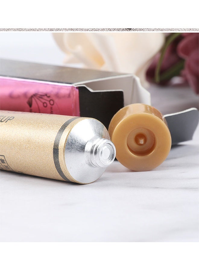 مايتشير كريم أساس أنبوب ذهبي صغير - خافي عيوب تغطية كاملة مقاوم للماء مقاوم للعرق احترافي طويل الأمد لتفتيح تحت العين خافي عيوب لتغطية حب الشباب والنمش للنساء (# 01) - Image 4