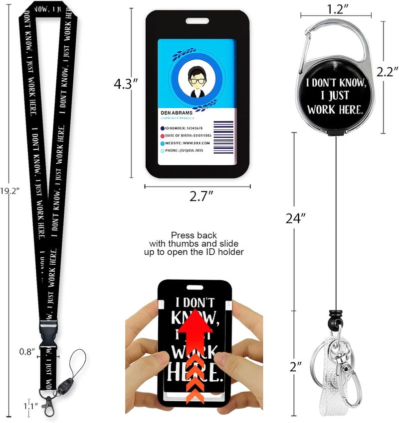 Retractable Badge Holder with Detachable Lanyard - Funny ID Card Holder Keychain - Image 5