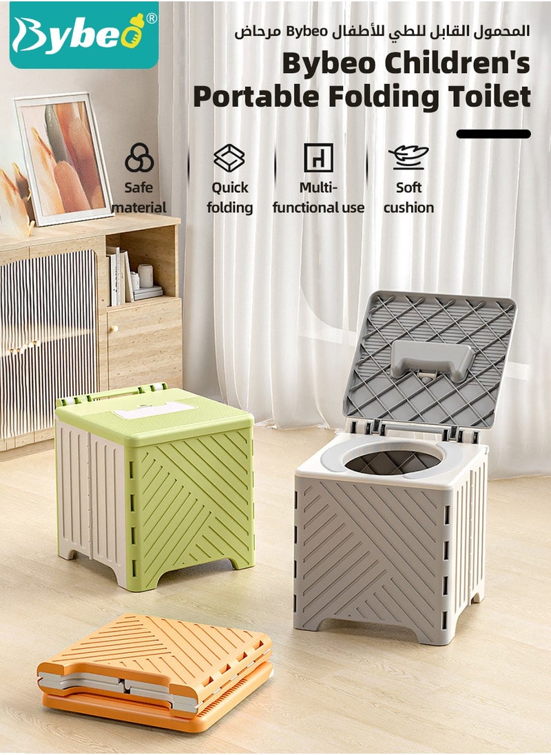 Bybeo Portable Toddler Potty Seat, Kids Training Toilet Chair, Child Travel Potty, Baby Potty Training Seat for Travel, Car Camping, Indoor Outdoor with 15pcs Clean Bag and a Storage Bag  - Image 2