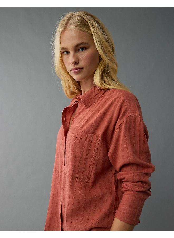 American Eagle AE Perfect Button-Up Shirt - Image 5