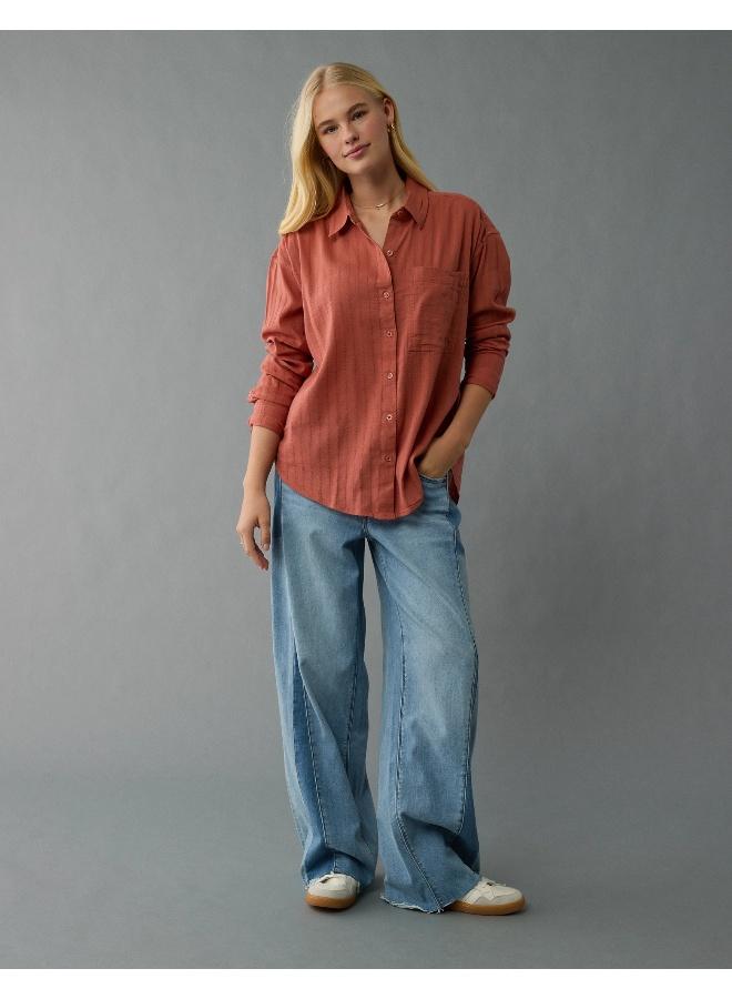 American Eagle AE Perfect Button-Up Shirt - Image 1