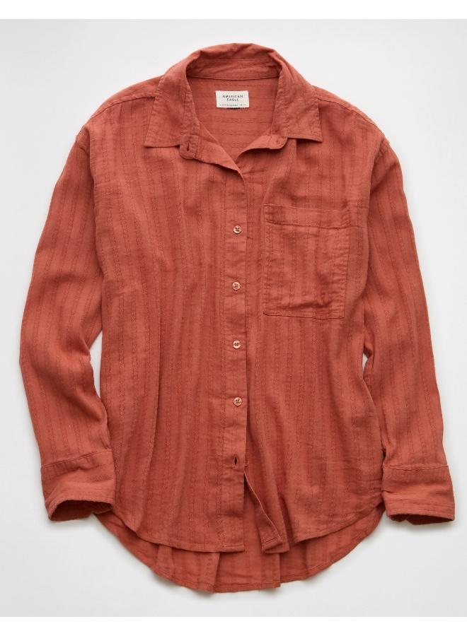 American Eagle AE Perfect Button-Up Shirt - Image 3