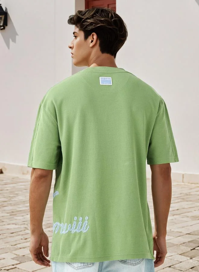 Lee Cooper  Lee Cooper Side Embroidered T-shirt for Men | Best Price UAE