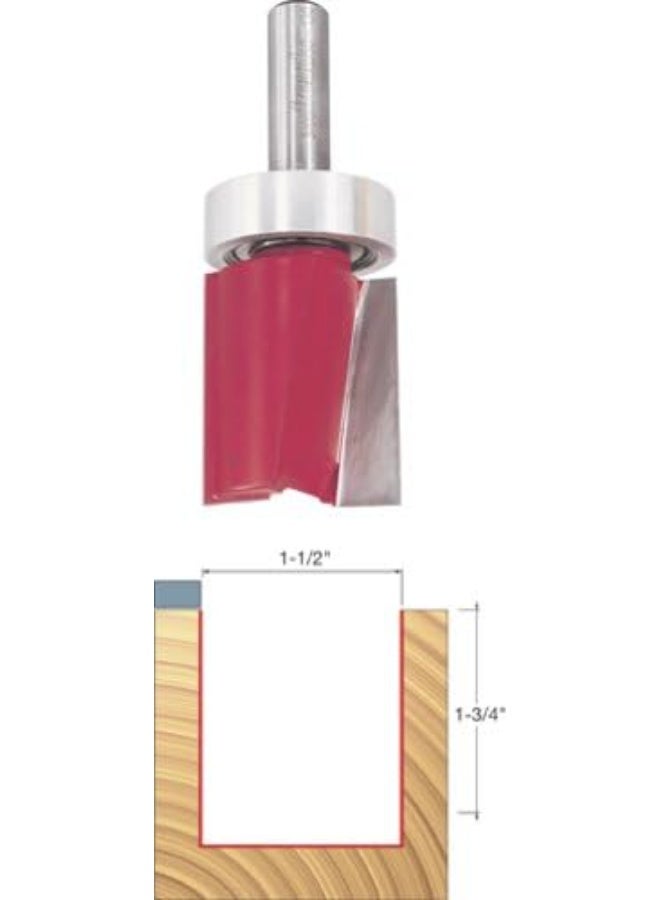 freud Freud 50-130: 1-1/2" (Dia.) Top Bearing Flush Trim Bit with 1/2" Shank  - Image 4